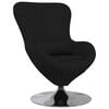 vidaXL Egg Chair Black 63 x 73 x 90 cm Fabric