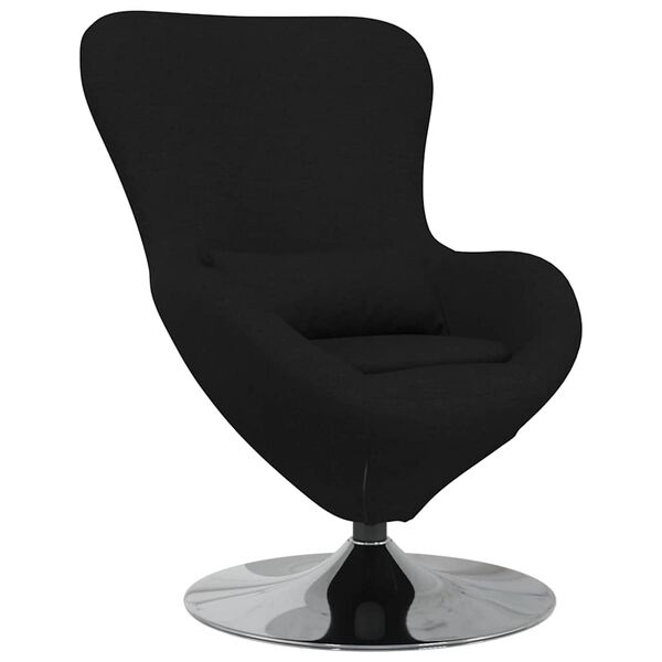 vidaXL Egg Chair Black 63 x 73 x 90 cm Fabric
