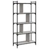 vidaXL Bookcase 5-Tier Grey Sonoma 76x32x158 cm Engineered Wood