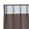 vidaXL Blackout Curtains with Rings 2 pcs Dark Brown 260 x 140 cm