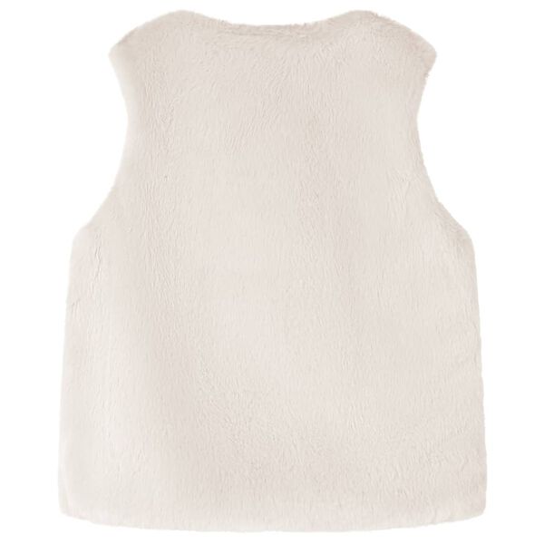 Kids' Vest Faux Fur Beige 116