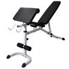 vidaXL Workout Bench with Weight Rack, Barbell and Dumbbell Set 90 kg