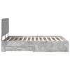 vidaXL Bed Frame Concrete Grey 160 x 200 cm Engineered Wood