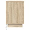 vidaXL Bedside Cabinets with LED Lights&nbsp;2 pcs Sonoma Oak 38x34x50 cm