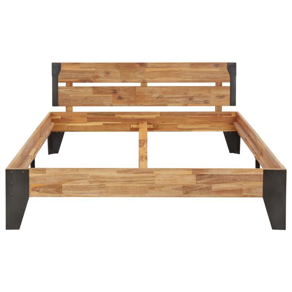 vidaXL Bed Frame without Mattress with Brushed Finish 160x200cm