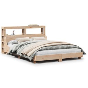 vidaXL Bed Frame without Mattress 120x190 cm Small Double Solid Wood Pine