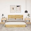 vidaXL Bed Frame with Headboard without Mattress 150x200 cm King Size Solid Wood Oak
