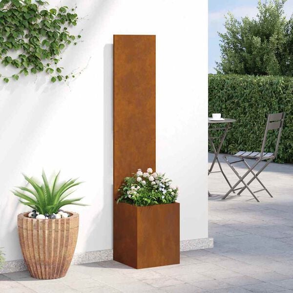 vidaXL Garden Privacy Screen Rusty 32 x 140 cm Weathering steel