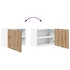 vidaXL Hanging Cabinet 2 pcs Artisan Oak and White 50 x 31 x 40 cm