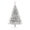 vidaXL Artificial Pre-lit Christmas Tree Silver 150 cm PET
