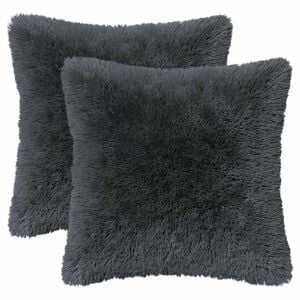 vidaXL Cushion with Pillow HEERLEN 2 pcs Anthracite PV Fleece