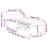 vidaXL Sofa Bed Cream 194 x 50 x 82 cm Plywood