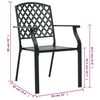vidaXL 5 Piece Garden Dining Set Steel Black