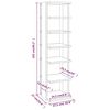 vidaXL Shoe Rack Smoked Oak 27.5x27x102 cm Engineered Wood