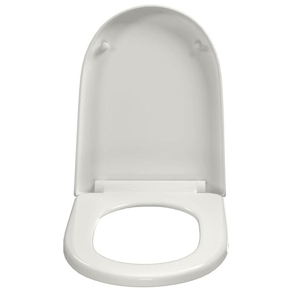 vidaXL Soft-close Toilet Seat with Quick-release Design White Square