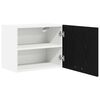 vidaXL Hanging Cabinet with Door Black Oak and White 50 x 31 x 40 cm