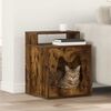 vidaXL Cat House Smoked Oak 42.5 x 40 x 53.5 cm Engineered Wood