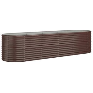 vidaXL Garden Raised Bed Galvanised Steel 296x80x68 cm Brown
