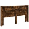 vidaXL Headboard Cabinet with LED Smoked Oak 180 x 16.5 x 103.5 cm