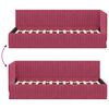 vidaXL Corner Bed Frame with Headboard Wine Red 80 cm x 200 cm Velvet