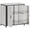 vidaXL Kitchen Storage with Shelf Silver 90 x 50 x 92 cm Steel
