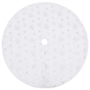 vidaXL Luxury Christmas Tree Skirt White 122 cm Faux Fur