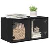 vidaXL Wall Cabinet Black Oak 68 x 37 x 35 cm Engineered Wood