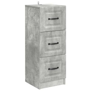 vidaXL Drawer Cabinet Concrete Grey 33 x 34.5 x 87 cm Engineered Wood
