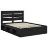 vidaXL Bed Frame with Headboard Black 150 x 200 cm Solid Pine Wood