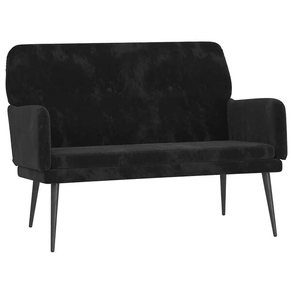 vidaXL Bench Black 108 x 79 x 79 cm Velvet