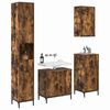 vidaXL Bathroom Furniture Set Smoked Oak Engineered wood, Metal