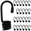 vidaXL Hooks 24 pcs Black 8 mm x 5 cm Steel