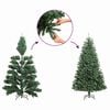 vidaXL Artificial Christmas Tree with 150 LEDs Green 150 cm PE and PVC