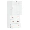vidaXL Highboard White 69.5x34x180 cm Engineered Wood
