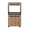 Finori Rolling Storage Cabinet Palma 35A Anthracite Grey and Artisan Oak
