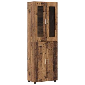 vidaXL Highboard FLORIN 60 x 35 x 182 cm Old Wood Engineered Wood