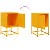 vidaXL Bedside Cabinets 2 pcs Mustard Yellow 36x39x60.5 cm Steel