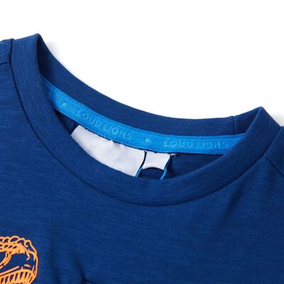 Kids' T-shirt with Short Sleeves Dark Blue 92