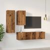 vidaXL TV Cabinet Set Wall-mounted 4 pcs Old Wood Engineered Wood