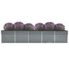 vidaXL Garden Raised Bed Galvanised Steel 400x80x45 cm Grey
