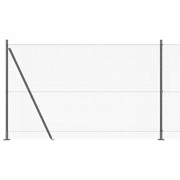 vidaXL Fence Post Grey 10 x 1.5 m (25 x 25 mm mesh) Steel