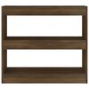 vidaXL Book Cabinet/Room Divider Brown Oak 80x30x72 cm