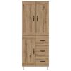 vidaXL Highboard Artisan Oak 69.5 x 34 x 180 cm Engineered Wood
