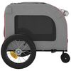 vidaXL Pet Bike Trailer with Storage Red and grey 124.5 x 63.5 x 53 cm