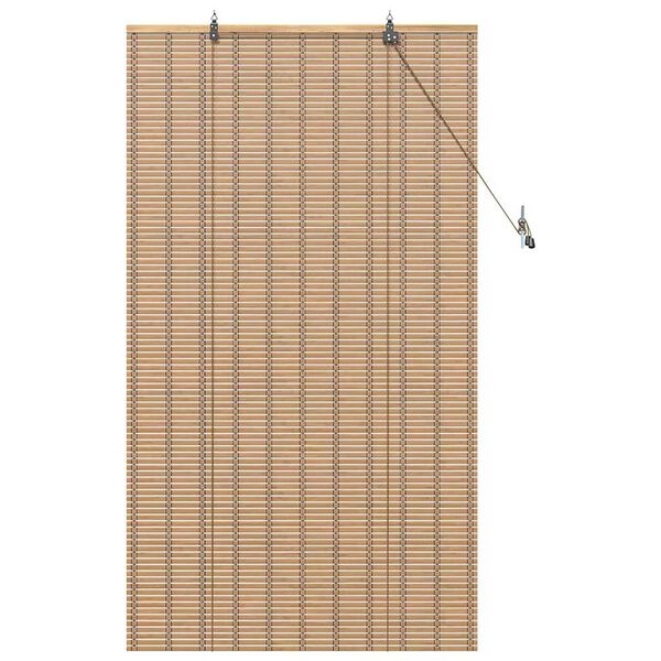 vidaXL Roller Blind with Curtains Manual Nature 90 x 160 cm Bamboo