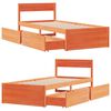 vidaXL Bed Frame without Mattress Wax Brown 90x190 cm Single Solid Wood Pine