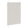vidaXL Pleated Blind Light Grey 85x150 cm Fabric Width 84.4 cm Polyester
