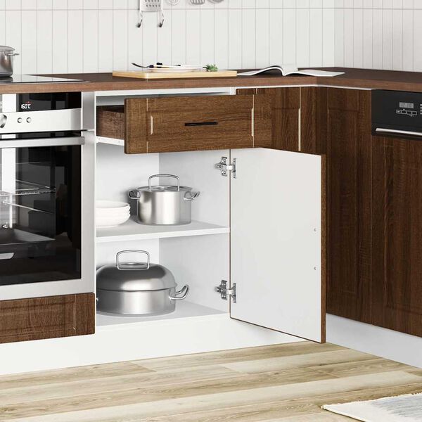 vidaXL Kitchen Base Cabinet Porto Brown Oak Engineered Wood