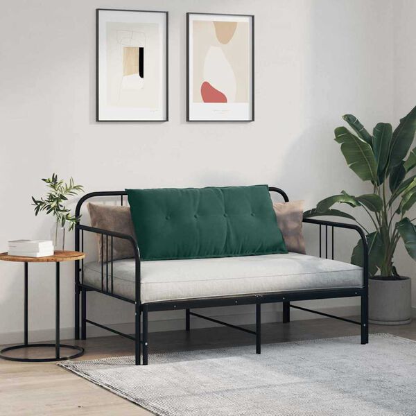 vidaXL Back Pillow Dark Green 100 x 50 cm Corduroy Fabric