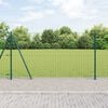 vidaXL Fence with Post Green 1.2 x 25 m Steel